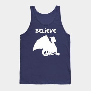 Believe in a Dragon - White Tank Top